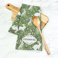 Rabbits in a Clover Field - Custom Waffle Weave Towel