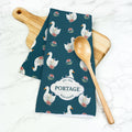 Spring Floral Goose - Custom Waffle Weave Towel
