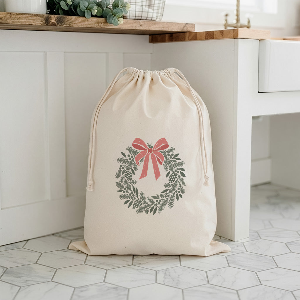 Scandanavian Christmas Wreath - Laundry Bag