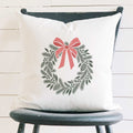 Scandanavian Christmas Wreath - Square Canvas Pillow