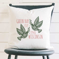 Scandanavian Christmas Doves - Custom Square Canvas Pillow