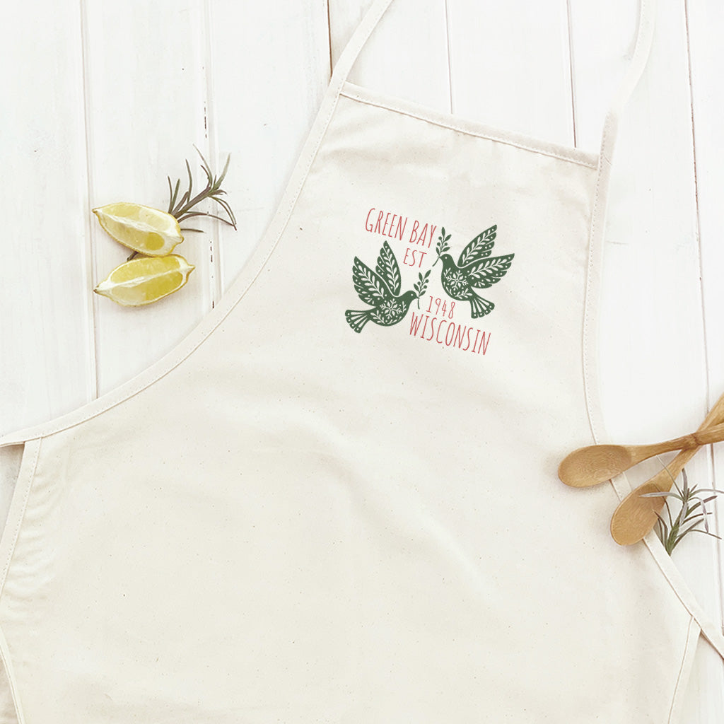 Scandanavian Christmas Doves - Custom Women's Apron