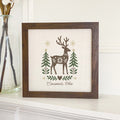 Scandanavian Christmas Deer - Custom Framed Sign