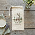 Scandanavian Christmas Deer - Custom Canvas Wine Bag