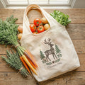 Scandanavian Christmas Deer - Custom Cotton Market Tote Bag