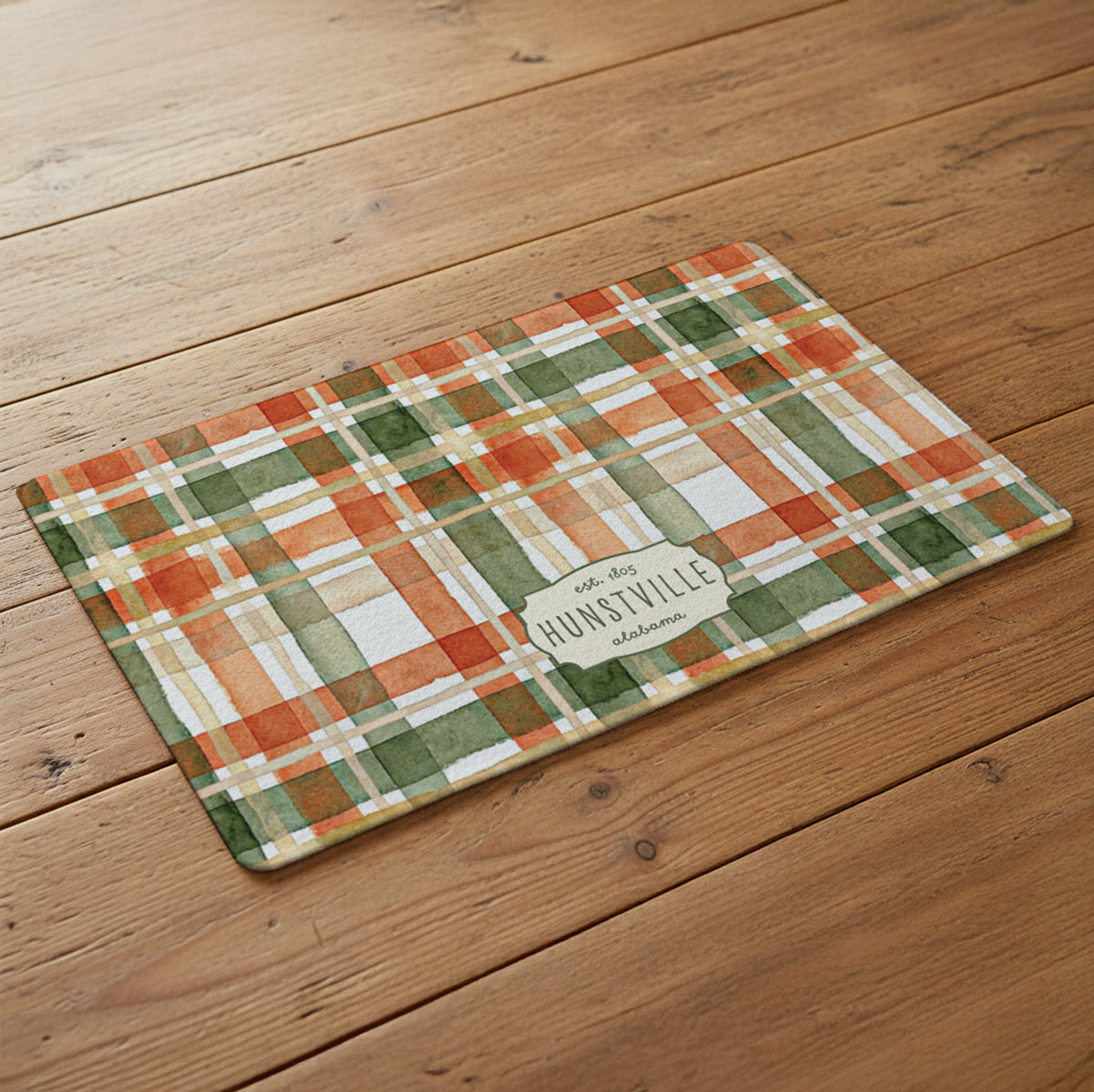Autumn Plaid Watercolor - Custom Decorative Table Mat