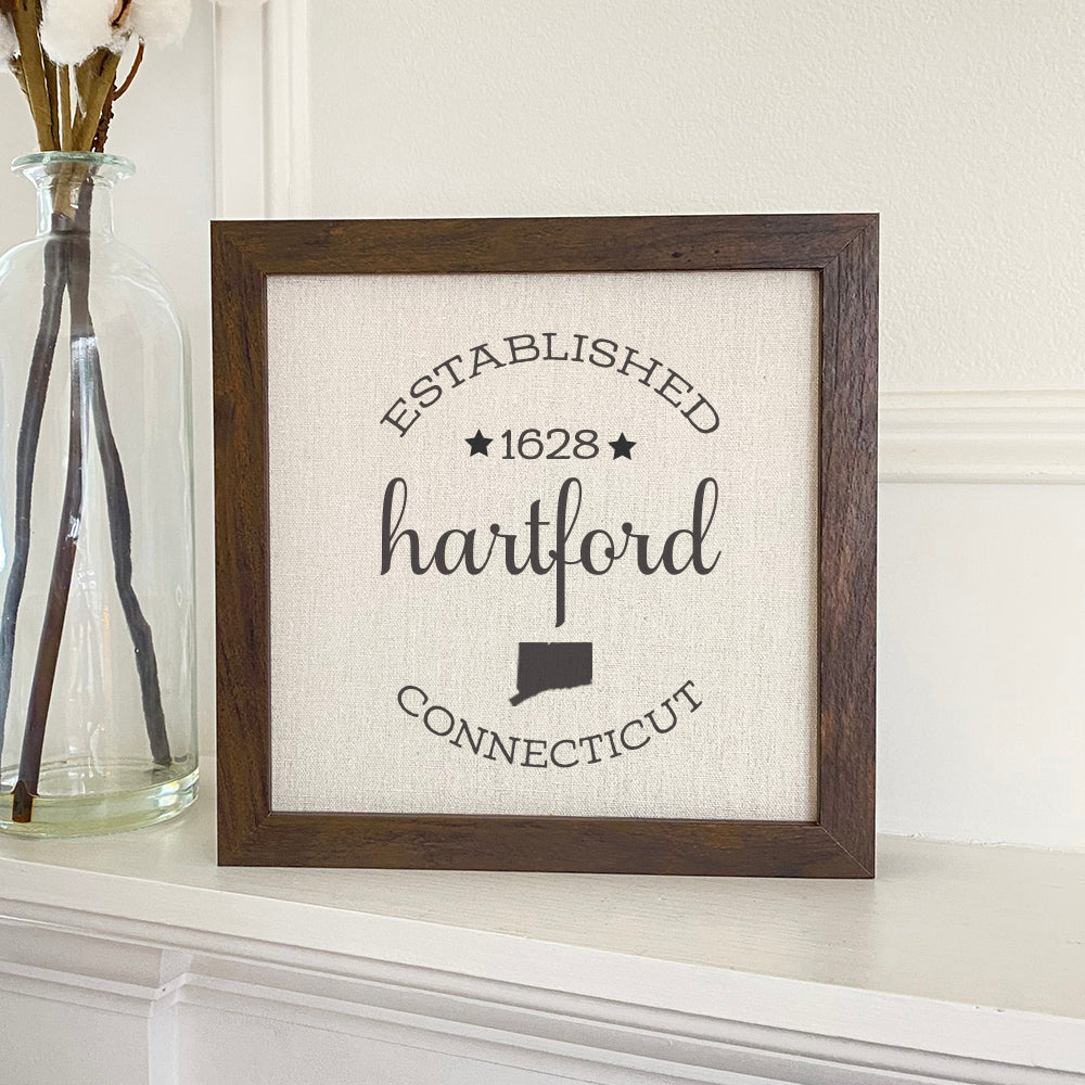 Circle Est, City, State - Custom Framed Sign