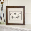 Rectangle Zip, City - Custom Framed Sign