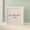 Customizable Area Code - Framed Sign