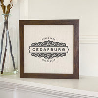 Ornamental City/State - Framed Sign