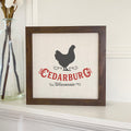 Vintage Icon (Chicken) City/State - Custom Framed Sign
