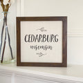 Leaf Framed City/State - Custom Framed Sign