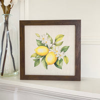 Lemon and Blooms - Framed Sign