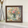 Flowers in Mason Jar - Framed Print