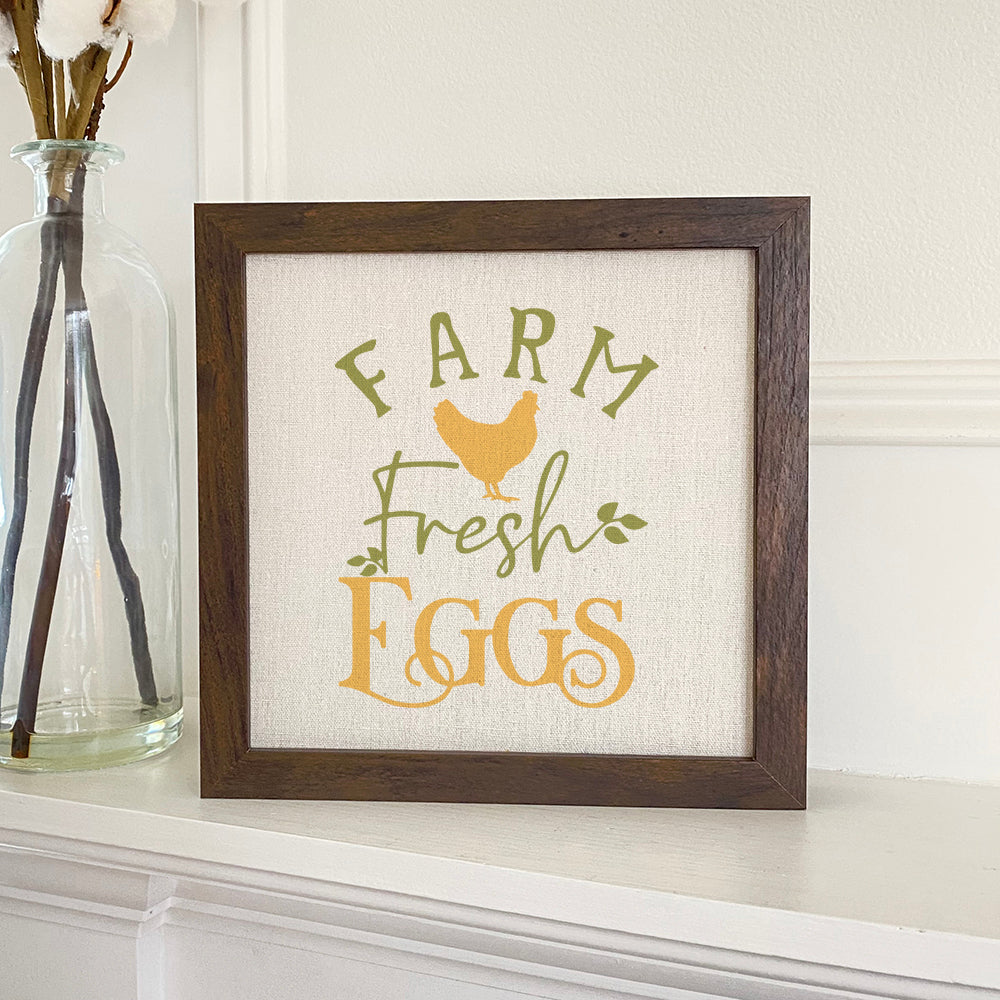 Farm Fresh Chicken Eggs - Framed Sign