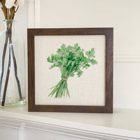 Watercolor Parsley - Framed Sign