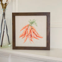 Watercolor Tied Carrots - Framed Sign