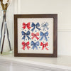 Red, White and Bows - Patriotic Framed Sign