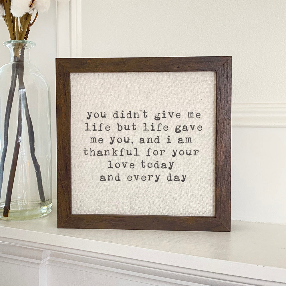 Thank You Mom - Mother's Day Framed Sign
