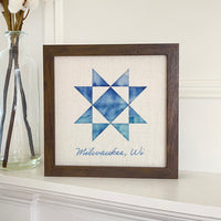 Quilted Block - Custom Framed Sign