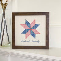 Quilted Star - Custom Framed Sign