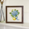Hydrangea and Lemon Vase - Framed Sign