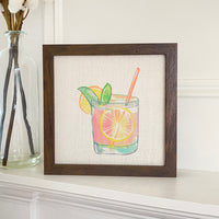 Pink Lemonade - Summer Framed Sign