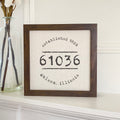 Established Zip/City - Custom Framed Sign