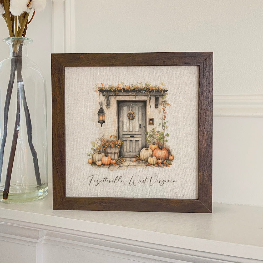 Front Door - Custom Halloween Framed Sign