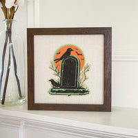 Retro Tombstone - Customizable Halloween Framed Sign