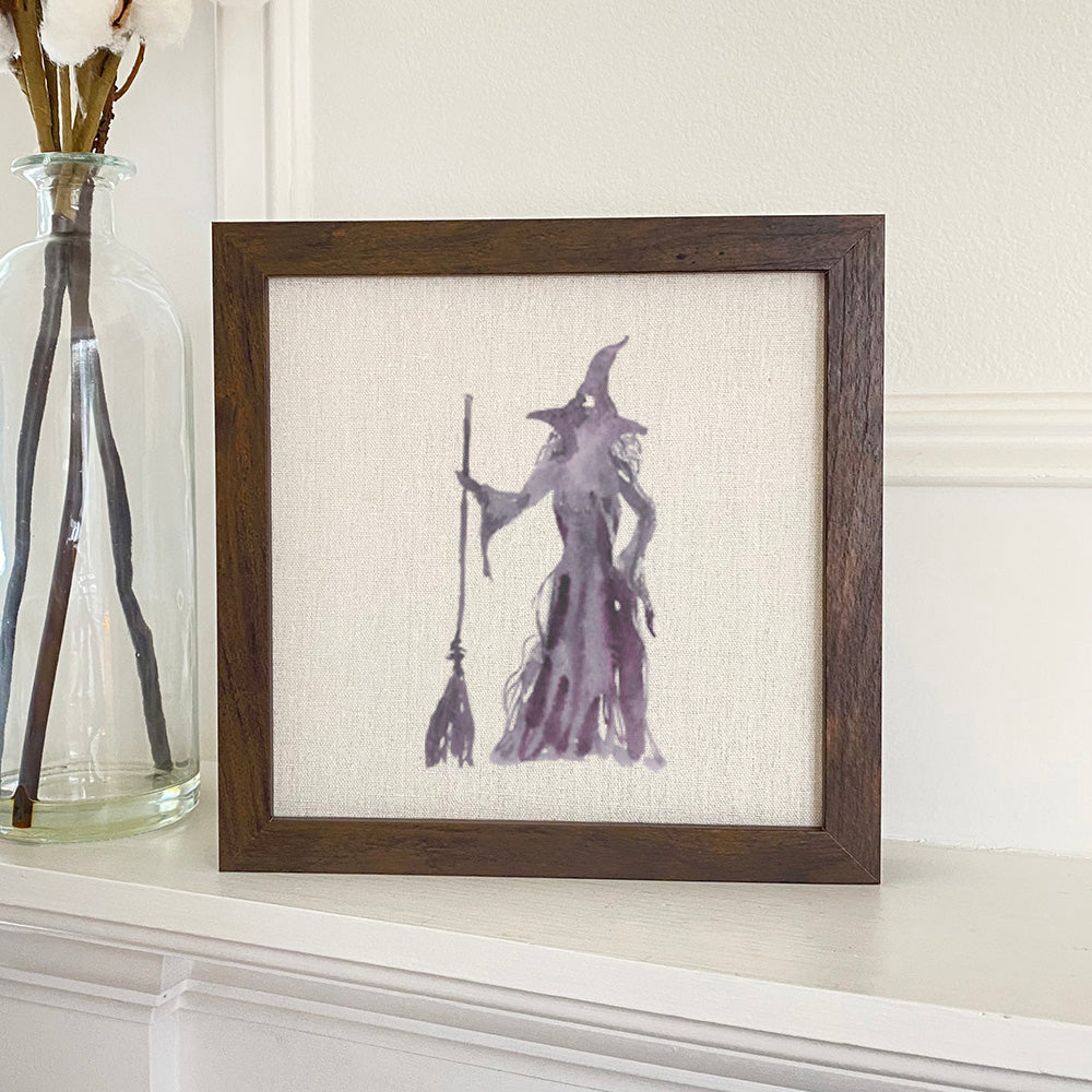 Standing Witch - Customizable Halloween Framed Sign