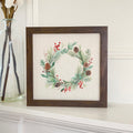 Winter Wreath - Customizable Christmas  Framed Sign