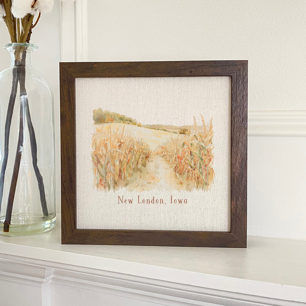 Fall Cornfield - Custom Framed Sign