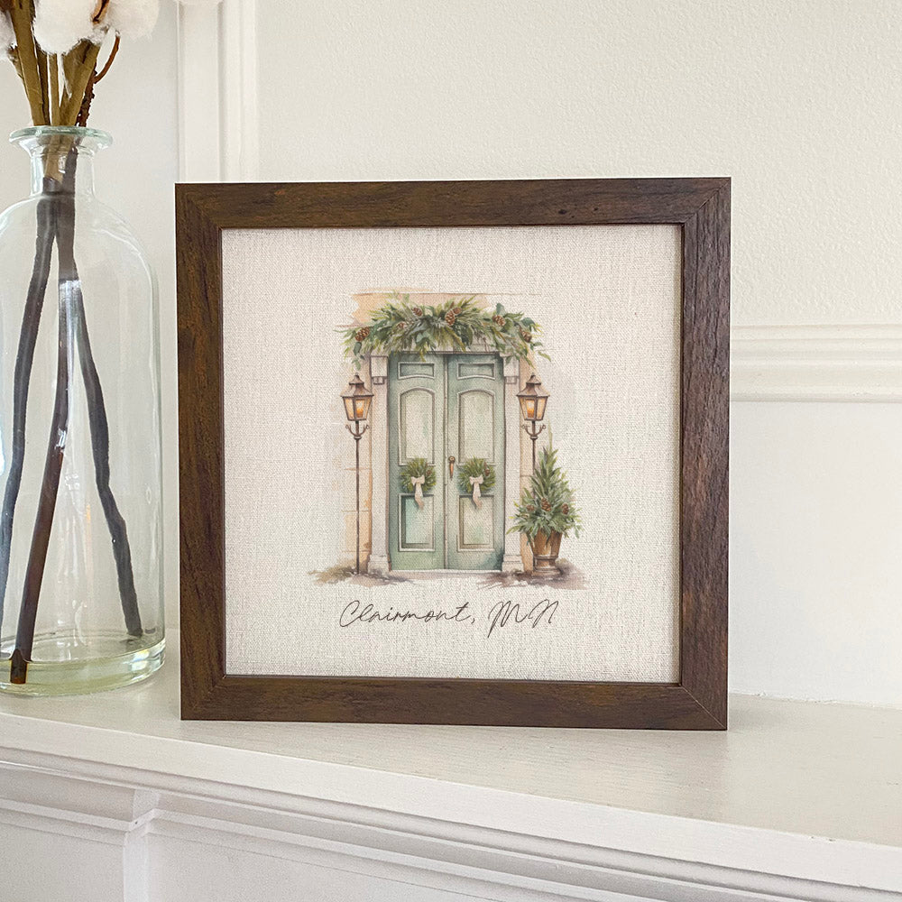Lamp Post Welcome - Custom Framed Sign
