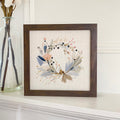 Winter Blue Wreath - Customizable Framed Sign