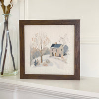 Winter Homestead - Customizable Framed Sign
