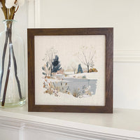 Brisk Winter Pond - Customizable Framed Sign
