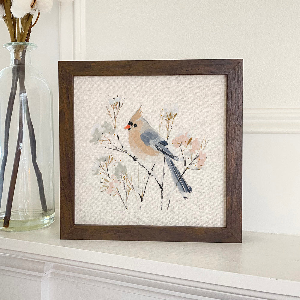 Little Winter Bird - Customizable Framed Sign