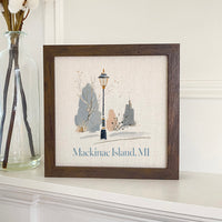 Painted Street Light - Custom Framed Sign