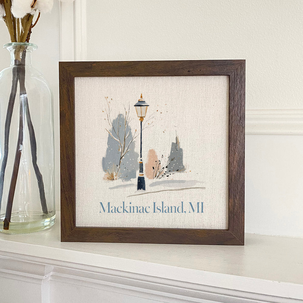 Painted Street Light - Custom Framed Sign