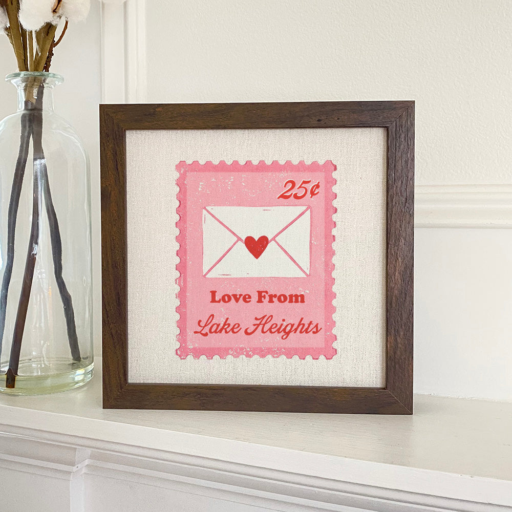 Love Letter Stamp - Custom Framed Sign