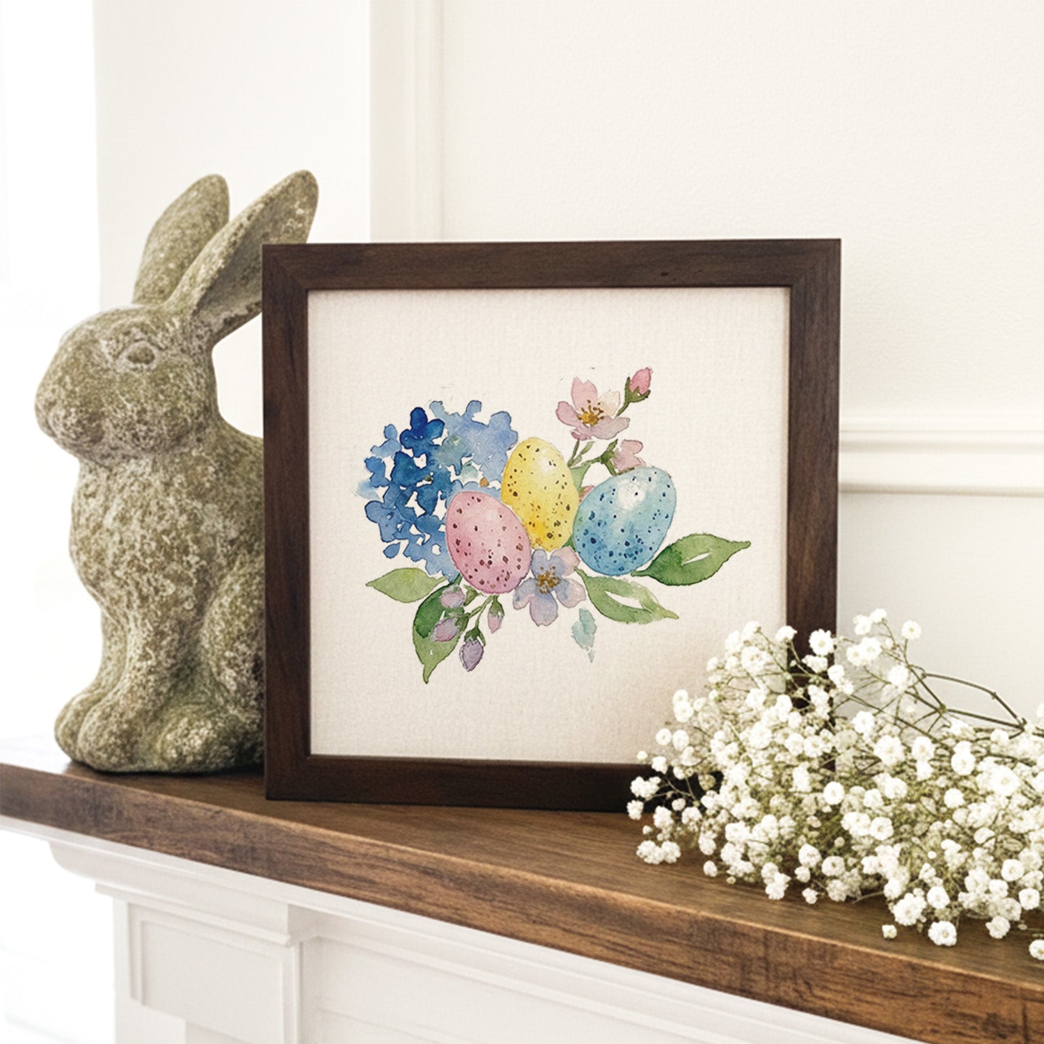 Spring Easter Egg Bouquet - Framed Sign