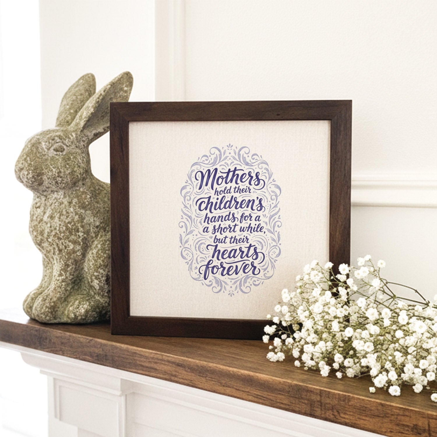 Mothers Hold Hands - Framed Sign