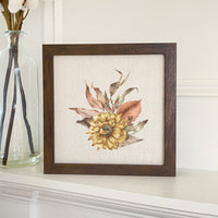 Dried Harvest Flowers - Framed Sign