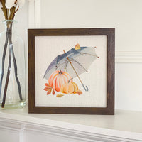 Umbrella Pumpkins - Framed Sign