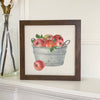 Bucket of Red Apples - Framed Sign