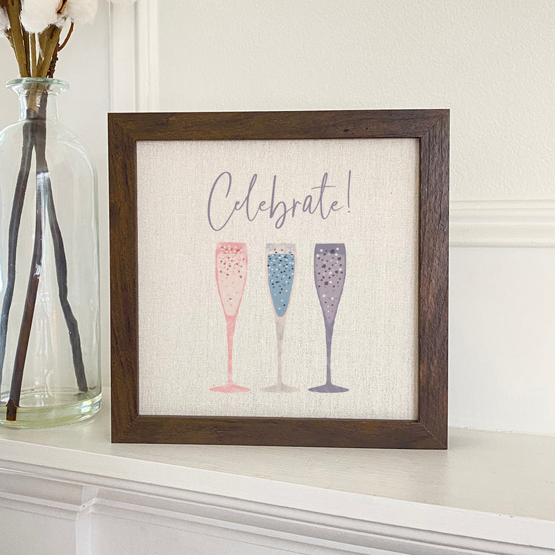 Celebrate Champagne - Framed Sign