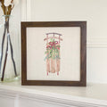 Sled with Mistletoe - Framed Sign