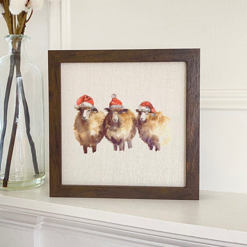 Christmas Sheep - Framed Sign