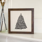 Joy Christmas Tree - Framed Sign